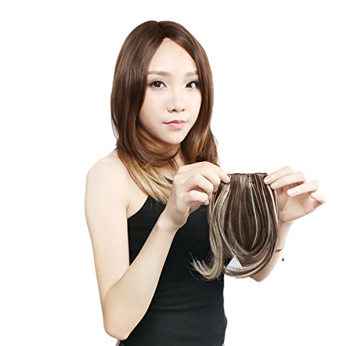 Neitsi Synthetic Clip-In Bangs Hair Extensions Fake Front Full Hair Pieces Bangs (F8/613#)