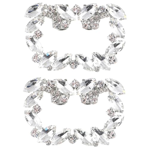 Clip de chaussure en métal résistant et strass brillant pour escarpin