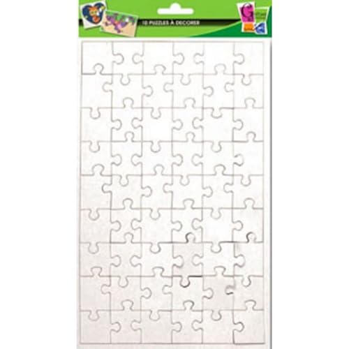 10 puzzles de 54 pièces à décorer - 24 x 16 cm - Graines créatives Cover
