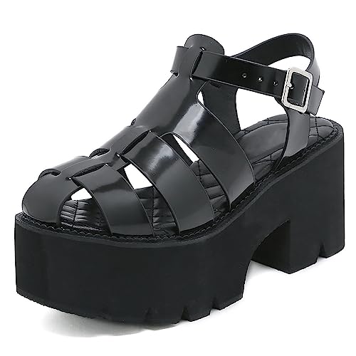 Sandales d'été femme bout fermé escarpins plateforme mariage et talons hauts carrés