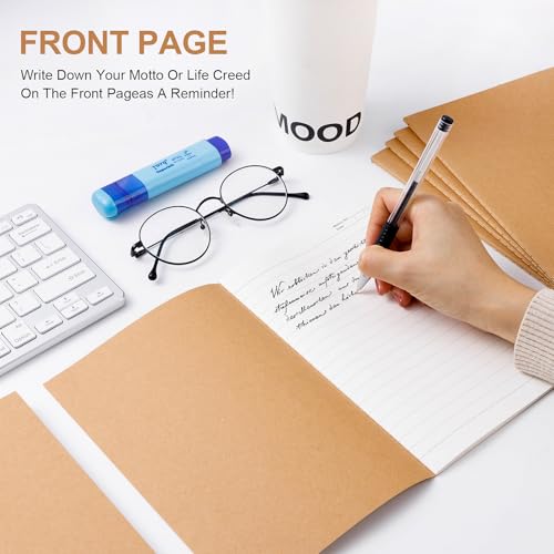 Petits carnets de notes lignés kraft A5 pour écrire partout - 5