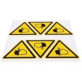 ROMISBABA 6pièces Autocollants Avertissement Adhésifs Étiquettes De Sécurité Main Écrasement Stickers Précaution Robustes Pour Équipements Industriels