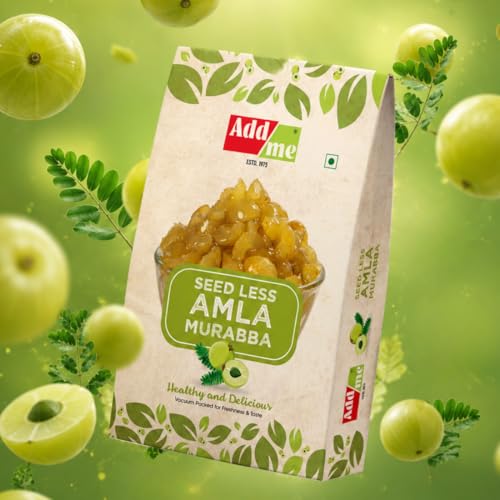 Image of Add me Seed Less Amla Murabba Awla 1kg without Sugar Syrup Vacuum Pack Sweet and Fresh 1 kg | Handmade Awla Muraba | Indian Gooseberry Natural Sweet Snacks | Immunit Booster