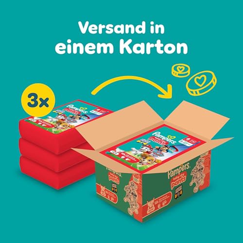 Pampers Baby-Dry Pants Paw Patrol Edition Größe 6, 138 Windeln, 13kg-19kg, 360° Passform hilft, Auslaufen zu verhindern – Ansicht 2