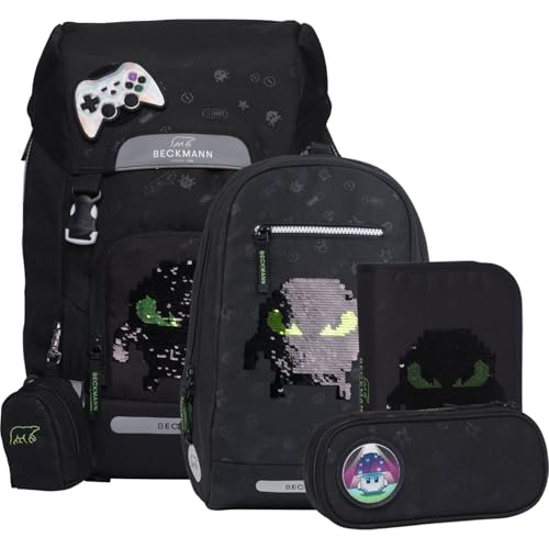 Beckmann Classic Maxi Schulrucksack-Set 6-TLG. Pixel