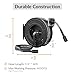 Giraffe Tools Pressure Washer Hose Reel 60ft, Power Washer Hose Reel, Pressure Washer Retractable Hose Reel, Heavy Duty, Wall/Floor Mounted, 4000 PSI, Dark Silver