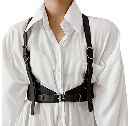 Accessoires réglables de mode gothique avec chaîne de corps en cuir