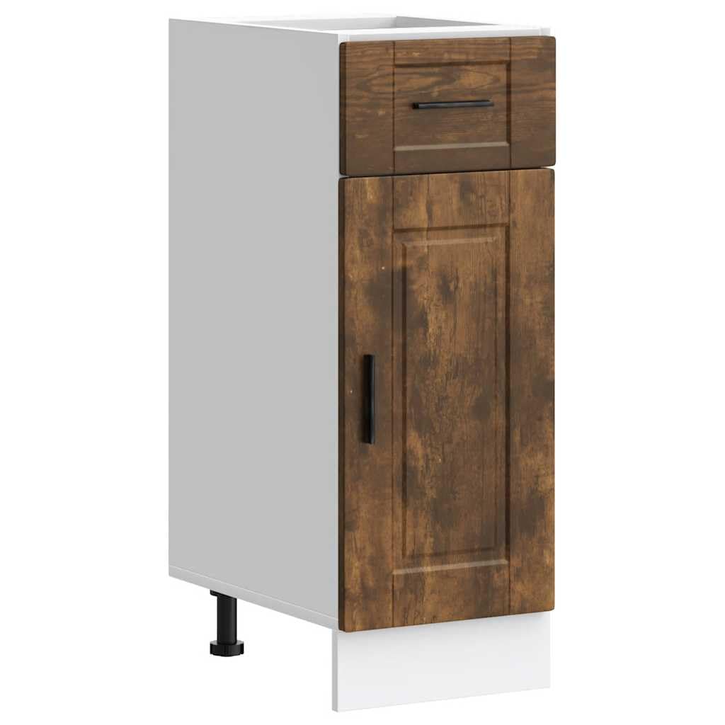 vidaXL Armoire de Cuisine Porto chêne fumé Bois d'ingénierie, Meuble d'évier, Meuble de Cuisine avec tiroir, Meuble de Cuisine à tiroir