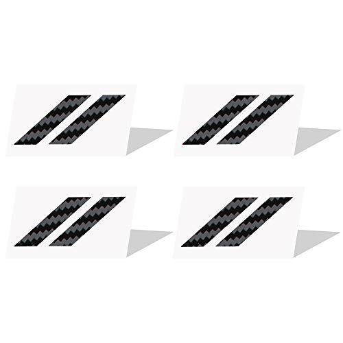 Image of IPG Compatible for Dodge Charger Challenger Durango Wheel Center Cap Decal Sticker Wrap Kit Personalize Your Vehicle (Inner Logo, Black Carbon Fiber)