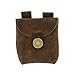 Medieval Renaissance Leather Brown Suede Pouch