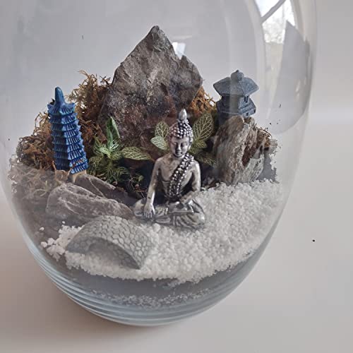 ZEN&TAO Miniature Buddha Statue for Tabletop Terrarium Zen Garden, Fairy Garden, Bonsai Tree Decoration (Design A) - Image 4