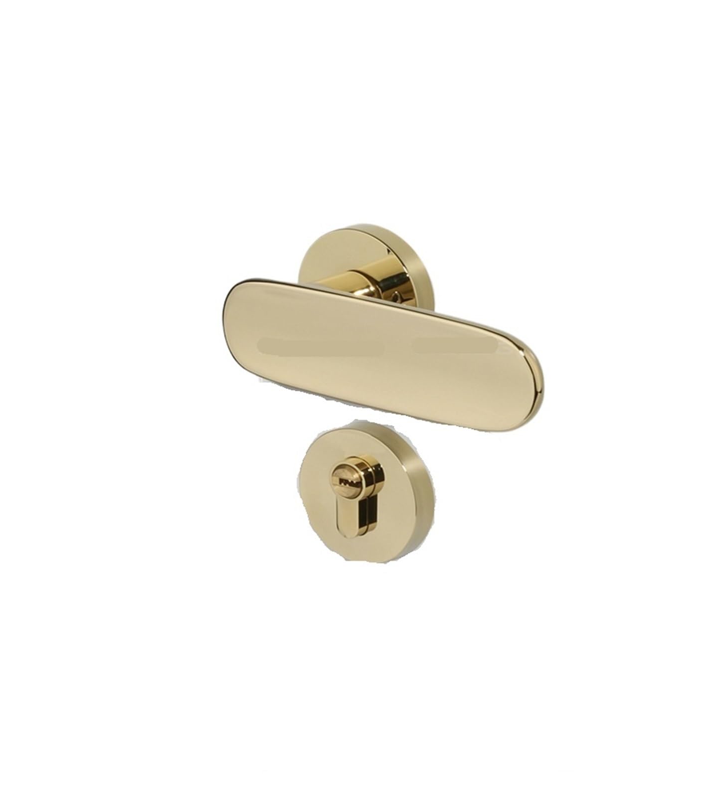 NYRXRYTCA Black zinc Alloy Split Lock Simple Silent Indoor Door Apartment Bedroom Door Mechanical Handle Lock(D31 S923 PVD comes)