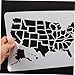 Uonlytech Wall Spraying Stencil Template for Decor USA Map Design Painting Tool Reusable Airbrush Stencil for Creative Wall Art