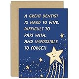 Old English Co. Süße Dankeskarte für Zahnarzt – tolle Zahnarzt-Sternkarte – Dankeskarte für Kieferorthopäden, Zahnchirurgie, Unfall – besondere Dankeskarte | Innenseite blanko mit Umschlag