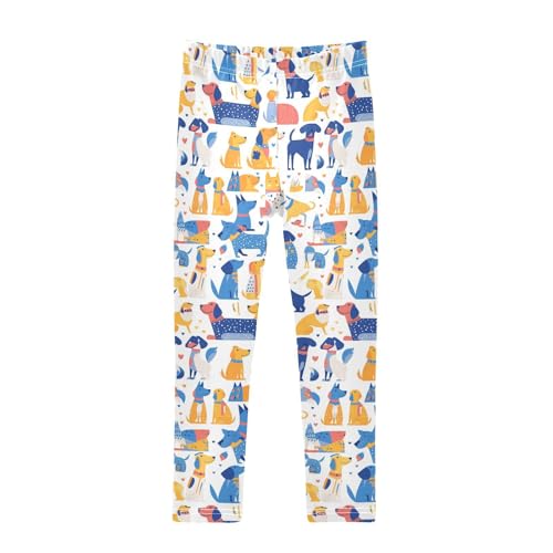 KLL Pet Dogs Toddler Girls Cotton Pants Stretchy Full Length Leg Yoga Pants Exercise