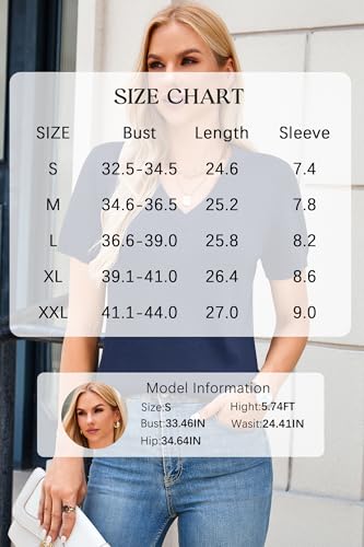 Image of Arach&Cloz Women's Wool Blend Spring Summer Lightweight Business Casual Sweater Tops 2026