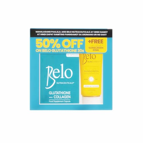 Belo Bundle – Glutathione with Collagen Capsules (30 Count) + SPF 50 PA+ Facial Sunscreen 30ml image 3