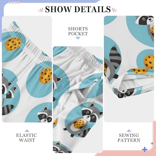 J JOYSAY Raccoon Cookies Dots Pajamas Pants Soft Long Pajama Bottoms Lounge Sleep Pants Size S-XL4