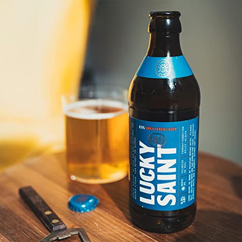 LUCKY-SAINT-Alcohol-Free-Beer-Case-of-12-x-330ml-05-Bottles-Vegan-53-Calories-per-Lager-4-Natural-Ingredients-Pilsner-Malt-Hallertau-Hops-Water-Yeast-Non-Alcoholic-Gifts-Hampers