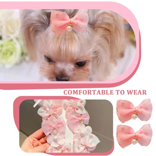 MIRKUZI Haaraccessories für Hunde,10 Stück Haarspange für Hunde und Katzen Haaraccessoires Zubehör, Kopfbedeckung für Haustiere,Hund BöGen Haarschmuck,Haarnadel mit Schleife für Haustiere