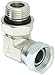 Eaton Aeroquip 2068-12-12S Steel Pipe Fitting, 90 Degree Elbow, 3/4" NPSM Female x 3/4" Male Straight Thread O-Ring