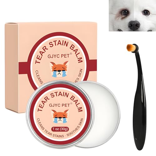 Asitanie 2 Stück Tränensteinentferner Hund Augenpflege für Hunde mit 2 Profi-Bürste Sanfte & Effektive Augenpflege für Haustier Reinigt Sanft und Stellt die Strahlenden Augen Wieder Her