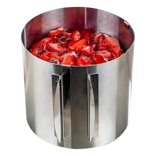 Anelli per dolci - Anello per dolci regolabile, diametro 16-30 cm, altezza 20 cm | Stampo rotondo per pasticceria, forniture per dolci, robusto stampo per dolci in acciaio inossidabile, utensili per d