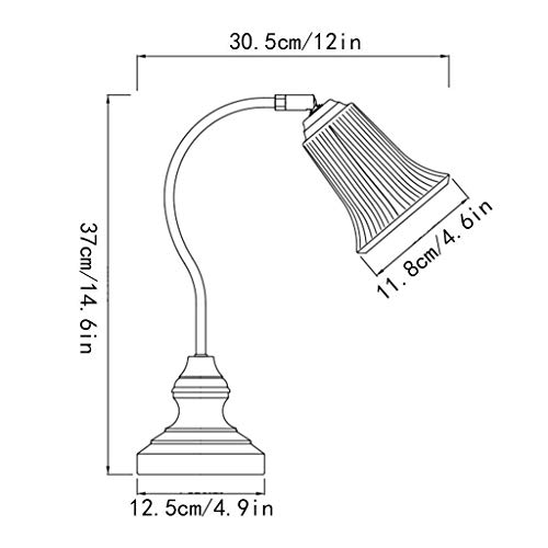 Lampe de bureau E14 fluorescente compacte en fer pour éclairage hôtel - 7