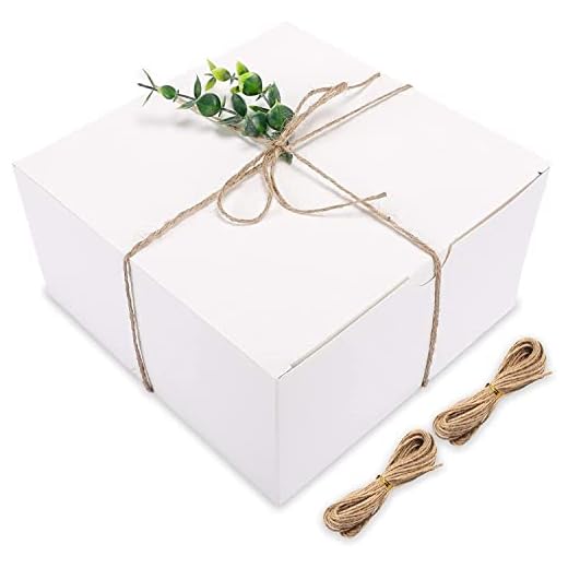 Moretoes White Gift Boxes 12pcs 8x8x4 Inches, Paper Gift Box with Lids for Wedding Present, Bridesmaid Proposal Gift, Graduation, Holidays, Birthday Party Favor, Engagements