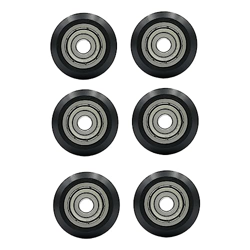 BUGUUYO 6pcs Printer Roller Wheels Plastic Pulley v Shape Groove Wheel Bearing Pulley for Printer Replacement Roller