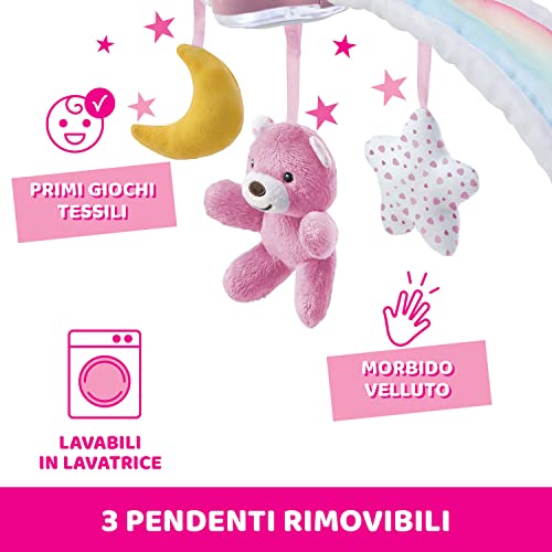 Arche arc en ciel Chicco rose résout endormissement difficile bébé Next2Me