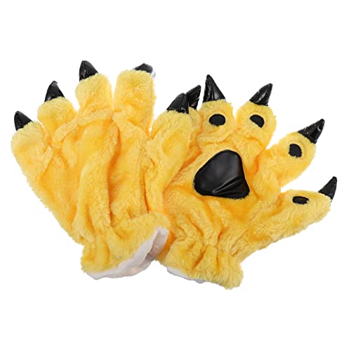 TENDYCOCO 1 Pair Gloves Role-playing Accessories Costume Accessories Party Accessories Clothing Accessory Costumes Outfits for Role-play Supplies Role-play Prop Plush Yellow