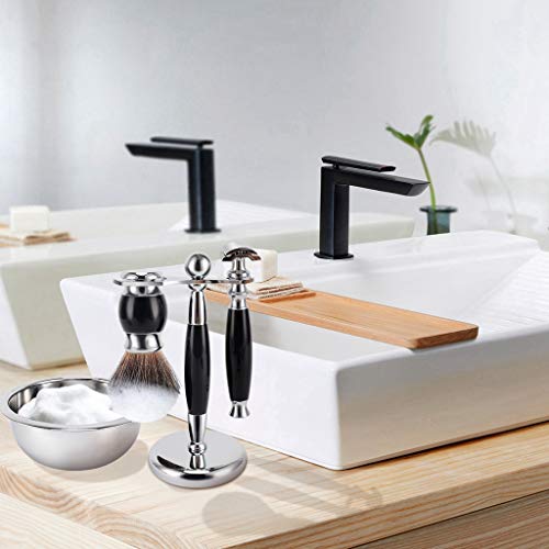 Perpro Luxury Shaving Brush & Razor Stand-Universal Shaver Holder With Weighted & Non Slip Base For Gillette Fusion And Mach 3,Double Edge Safety Razor,Cartridge Razor, Gifts For Him #TOP1