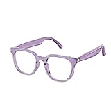 HY1009 スマートグラス 翻訳メガネ オーディオグラス 音声制御 防ブルーライト サングラス タッチ操作可能 172言語翻訳 AIサポート 立体サウンド ノイズキャンセリング ビジネス ドライブ 旅行 スポーツ 日常用 Bluetooth5.4 男女兼用 iPhone/Android対応 複数の色選択可能 (パープル（防ブルーライト）)