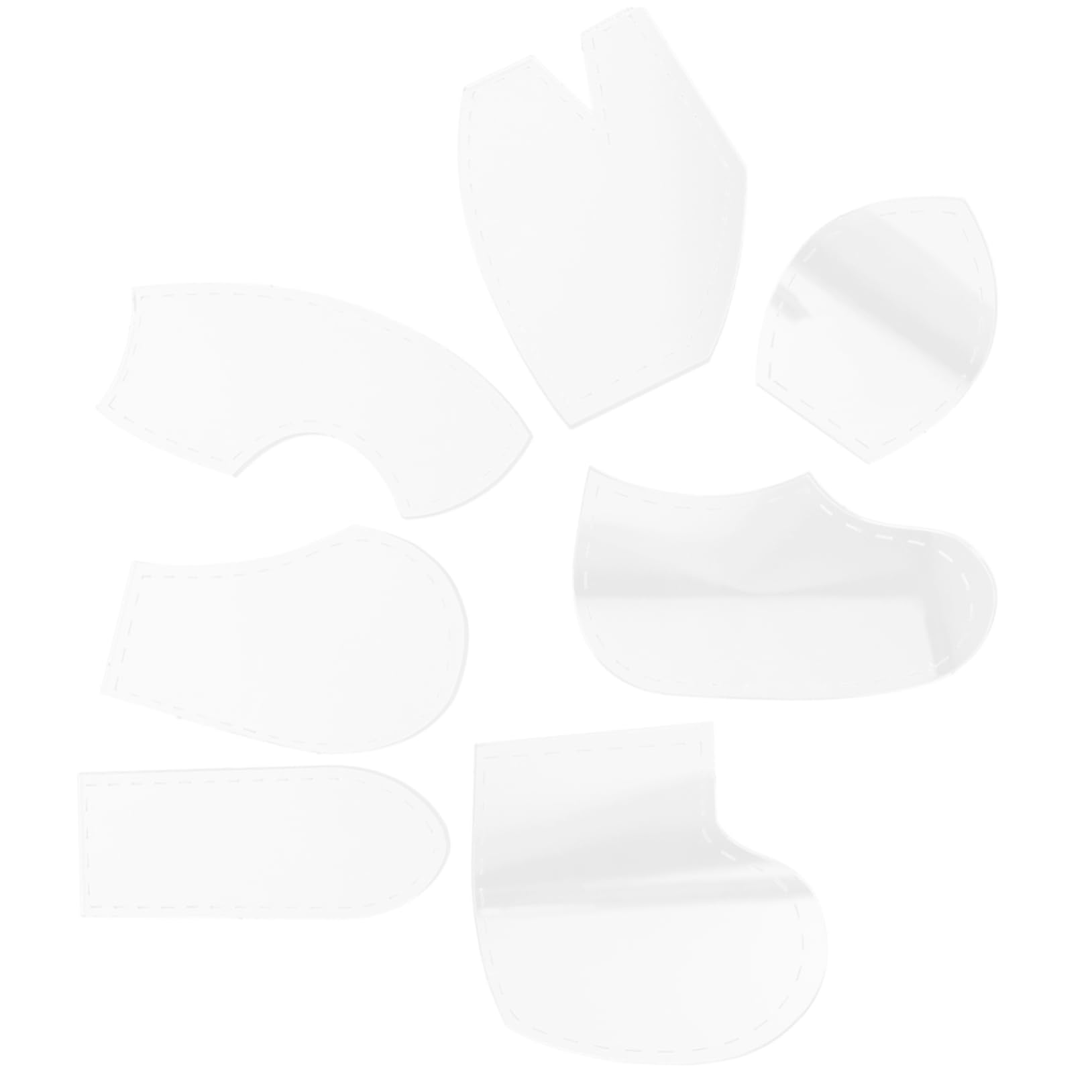 HOMSFOU 4 Set Set Di Modelli Di Colture Sovrani Trapunti Governate Forniture Taglio Cutter Modelli Di Ricamo Modelli Di Trapunta Righello Per Trapuntatura Acrilico Bianca 7 Pezzi * 4