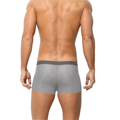 Men's Sexy Lingerie Ultra Thin Ice Silk U Touch Comfortable, Breathable, Sexy Boxers Panties4