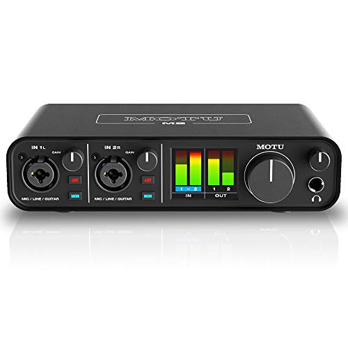 Motu M2 2X2 Usb Audio Interface With Mxl 770 Cardioid Microphone (Black), Hpc-A30 Studio Monitor Headphones & Xlr Cable Bundle #TOP1