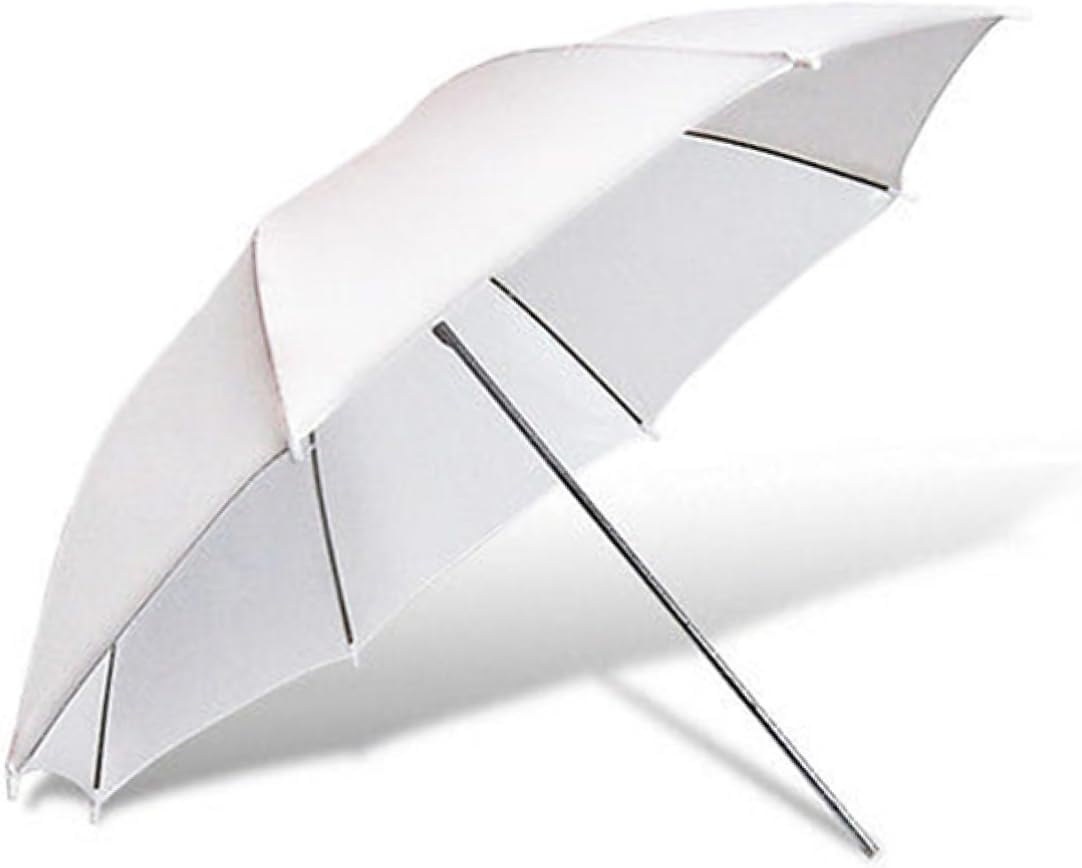 2pcs Translucent Photography Light Umbrella with Metal for Studio Flash Strobe Lighting Portable and Easy to up for Natural Photo Results White Color