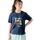 [ニッセン] Tシャツ・カットソー レディース 大きいサイズ 【トコロコムギ】 にゃんこ半袖Ｔシャツ ネイビー 4L