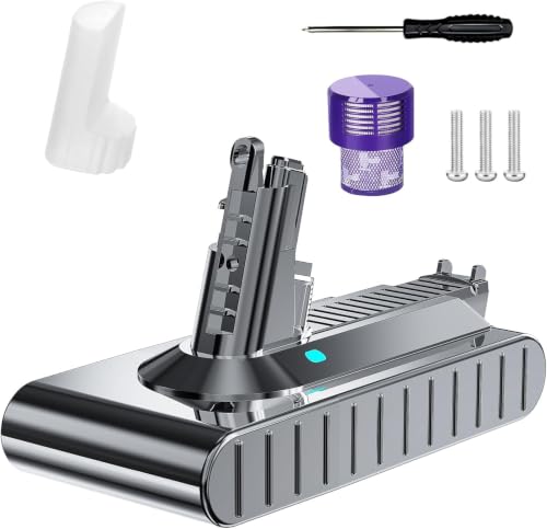 Image of POWTREE 10000mAh 25.2V Screw-in Replacement for Dyson V11 Battery Compatible with V11 SV14 299820 331139-03 970145-02 970145-06 Absolute /Animal /Motorhead /Fluffy /Torque Drive Cordless Vacuum Cleaner