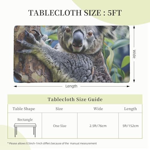 Nappe rectangulaire fleur de cuisine table à manger mariage fête Koala