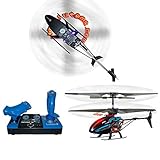 Lutema 2.4GHz Heligram Flight Simulator Remote Control Helicopter with LED SkyText Technology, Blue