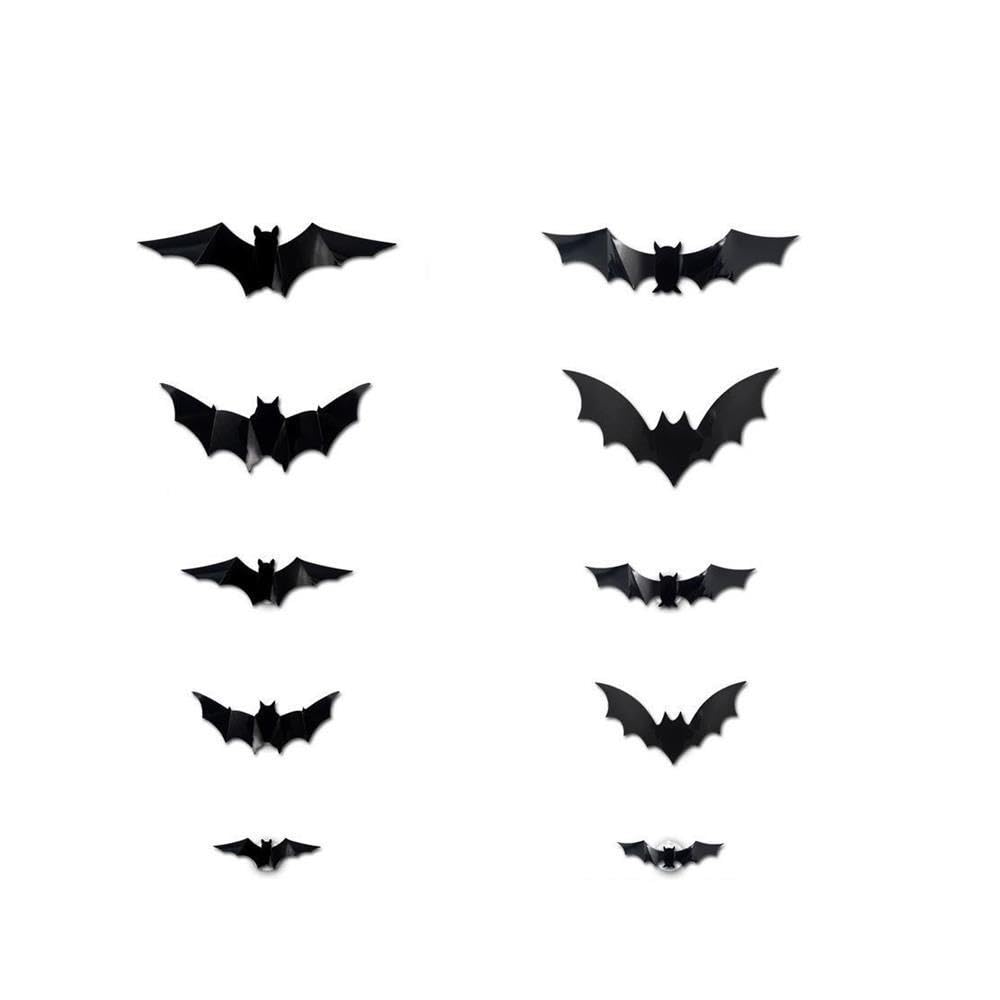 12/24/36 Uds. Pegatinas de pared de murciélago LED 3D for decoración de fiesta de Halloween(36pcs)