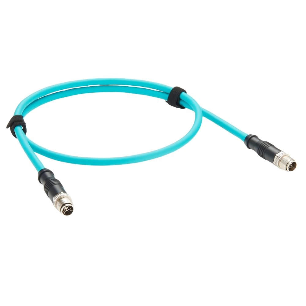M12 8 Pin X Coded Male to Male Cable High Flex Waterproof Cat6A Industrial Ethernet Cable GigE Vision Shielded Cord Compatible Cognex Industrial Camera Sensor PLC (3.5M/11.5FT)