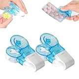 2PCS Portable Pill Taker Remover，Pill Blister Pack Tool, Pill Extractor,Tablets Pills Blister Pack Opener Assistance Tool for The Elderly