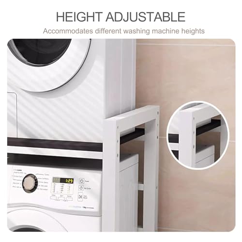 Adjustable Height Dryer Stand for Front Load Washer & Dryer, 400KG Capacity Stacking Kit, Space-Saving Rack for Small Kitchen or Bathroom, Portable Tumble Dryer Stand. - Image 7