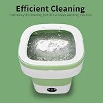 Laveuse portable, 20L Mise à jour avec laveuse le panier de spin, 3 Modes de nettoyage adaptés aux petits vêtements, pliable design idéal pour l'hôtel, la maison, l'appartement et le campain