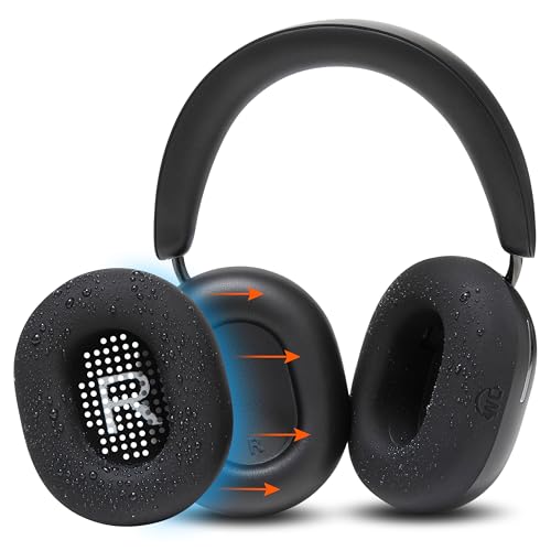 WC SweatZ Ace - �����擾�ς݃C���[�p�b�h�J�o�[ Sonos Ace ���C�����X�m�C�Y�L�����Z�����O�w�b�h�t�H���p Wicked Cushions | �h�� & ����ȒP | �u���b�N