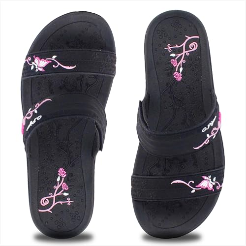 Gold Pigeon Shoes Comfortable Wedge Sandals, Women's Platform Sandals Casual Summer Beach, Heeled Wedges 2.75"4