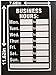Business Hours Sign for Glass Door, Hours of Operation, Store Hours for Retail Shop, Salon, Boutique, Office, Vendor, 8